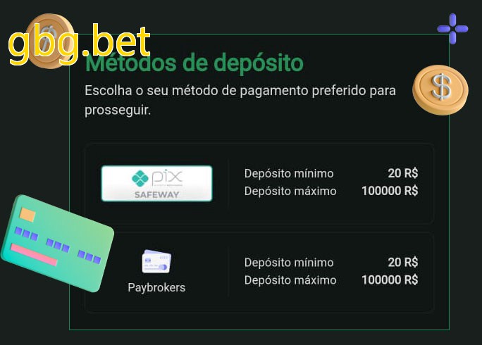 O cassino gbg.betbet oferece uma grande variedade de métodos de pagamento